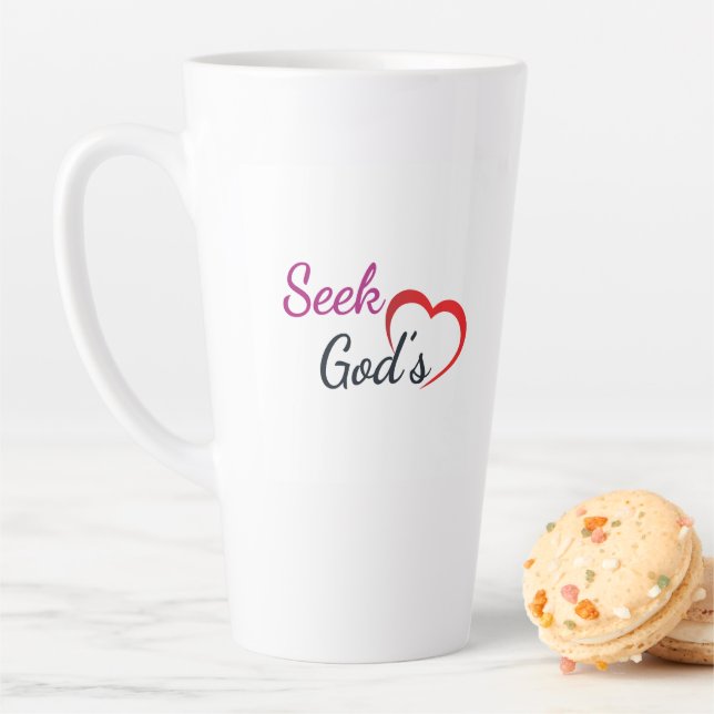 Taza De Café Latte Seek God's Heart  (In situ)