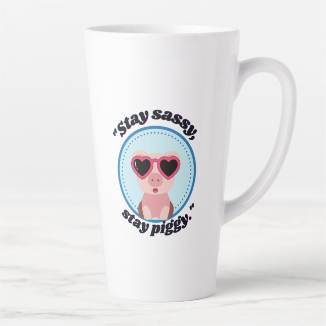 Taza De Café Latte seguir con la cita del cerdo (Derecha)