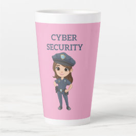 Taza De Café Latte Seguridad de TI: Defensor digital