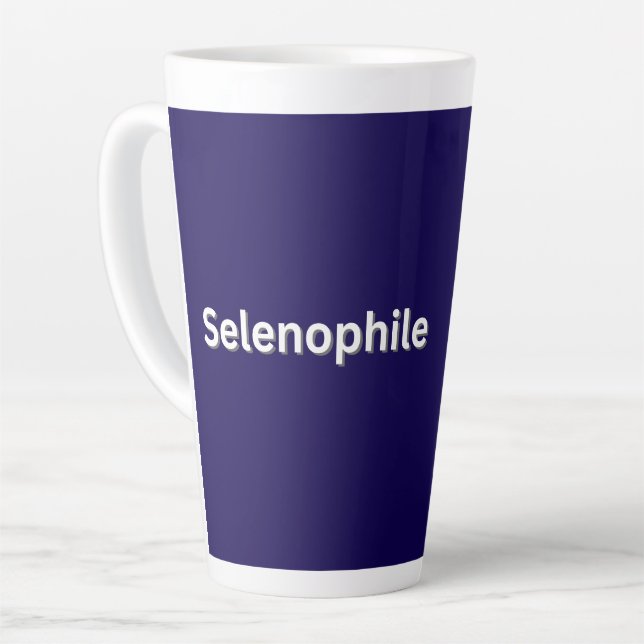 Taza De Café Latte Selenophile Moon Lover (Ángulo izquierdo)