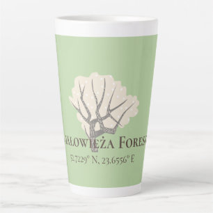 Taza De Café Latte Selva Białowieża Latitud y longitud