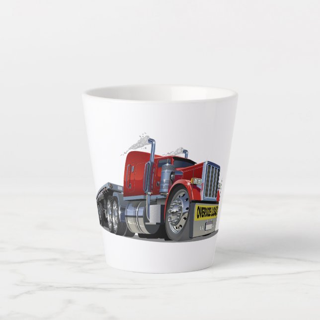 Taza De Café Latte semi-camión personalizado (Anverso)