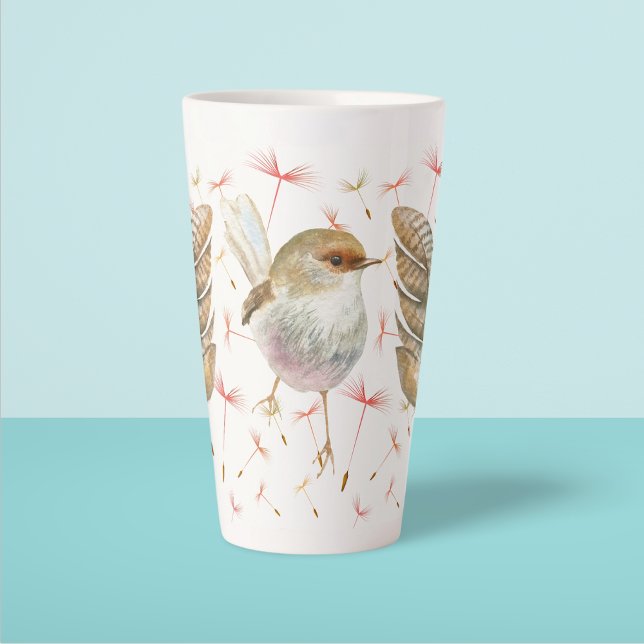 Taza De Café Latte Semillas Latte Mug de Pájaro y Dandelion (Subido por el creador)