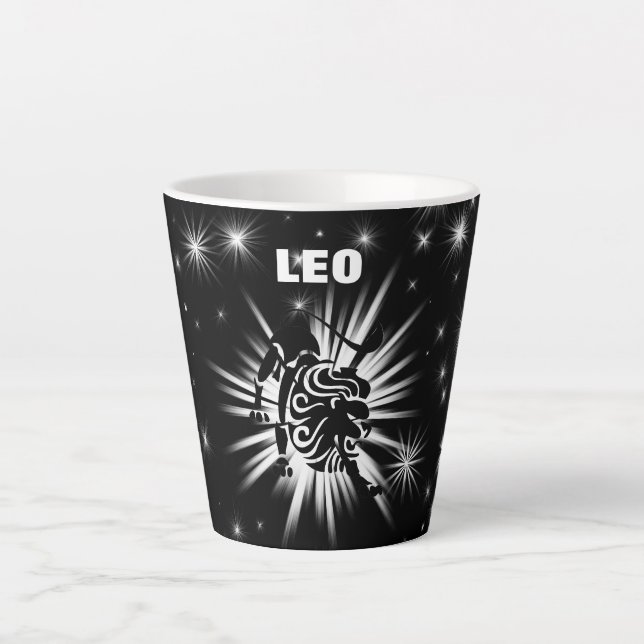 Taza De Café Latte Señal de Leo (Anverso)
