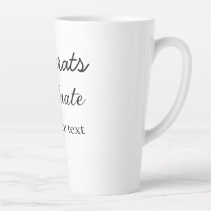 Taza De Café Latte Sencillas felicitaciones mínimas graduación añadir