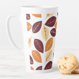 Taza De Café Latte Sencillo otoño deja latte mug