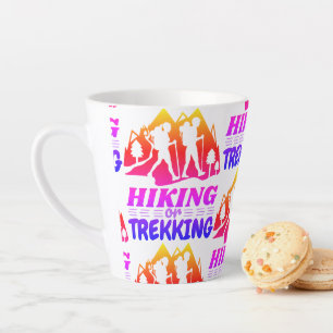 Taza De Café Latte Senderismo o senderismo