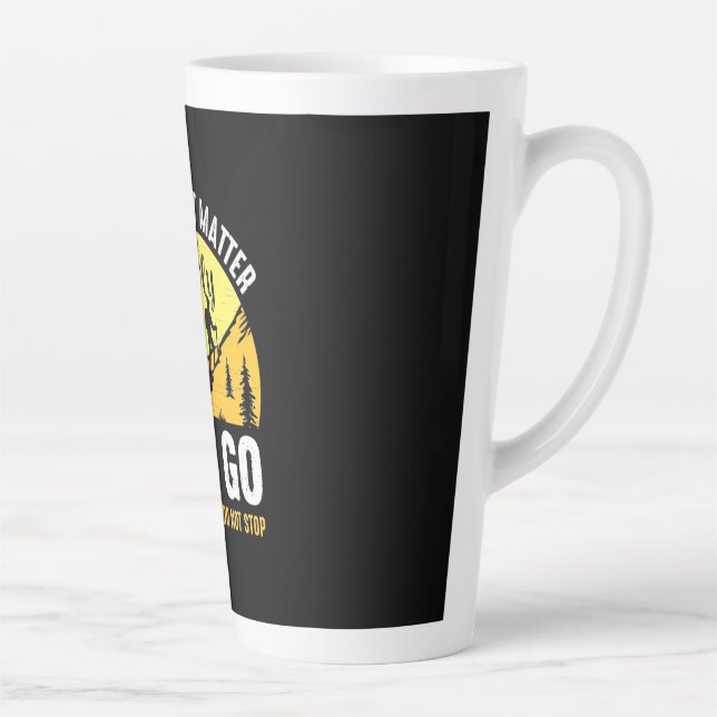 Taza De Café Latte Senderismo: Qué lento vas (Derecha)