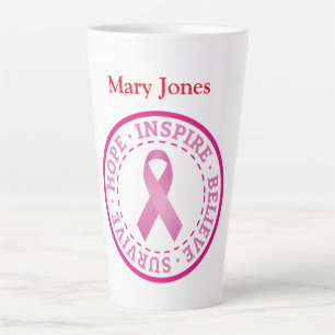 Taza De Café Latte Sensibilización sobre el cáncer de mama Latte Mug
