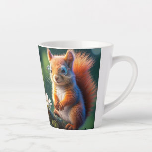 Taza De Café Latte Sentada de ardilla marrón en la rama 56765