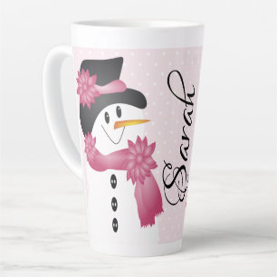 Taza De Café Latte Sentido Y Divertido Con Puntos De Polka