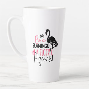 Taza De Café Latte Ser un flamenco en una bandada de palomas-27308