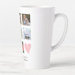 Taza De Café Latte ¿Serás mi regalo de COLLAGE DE FOTOS de la dama de