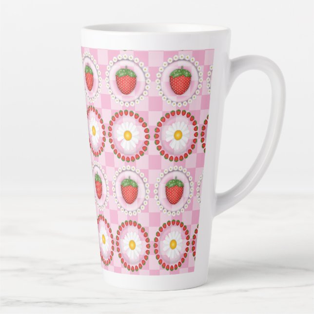 Taza De Café Latte Serenata de Fresa  (Derecha)