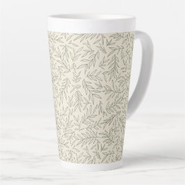 Taza De Café Latte Serene Sage Green | Susurro de hoja suave Minimali