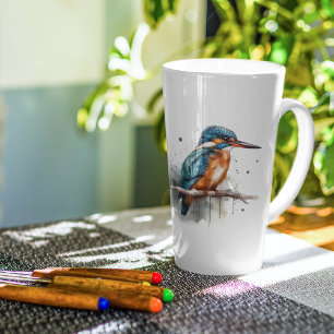 Taza De Café Latte Serenidad del Martín Pescador