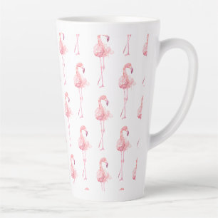 Taza De Café Latte Serie Flamingo Tierno Diseño 2