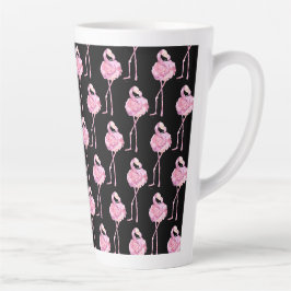 Taza De Café Latte Serie Flamingo Tierno Diseño 3