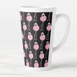 Taza De Café Latte Serie Flamingo Tierno Diseño 3