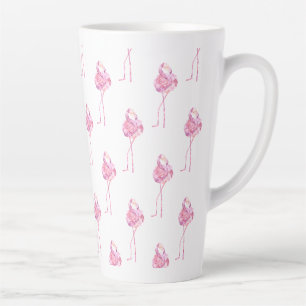 Taza De Café Latte Serie Flamingo Tierno Diseño 3
