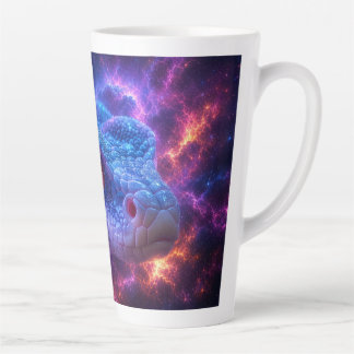 TAZA DE CAFÉ LATTE SERPIENTE EN EL ESPACIO