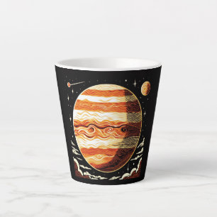 Taza De Café Latte SF Jupiter Woodcut 3