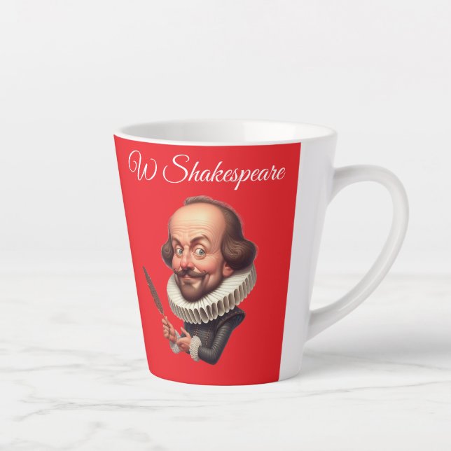 Taza De Café Latte Shakespeare Latte Mug (Derecha)