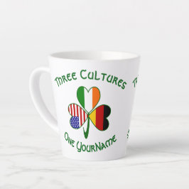 Taza De Café Latte Shamrock americano alemán personalizado pequeño