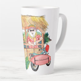 Taza De Café Latte Shave Ice Beach Santa Latte Mug