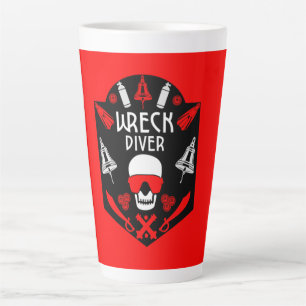 Taza De Café Latte Shipwreck Scuba Divers mug
