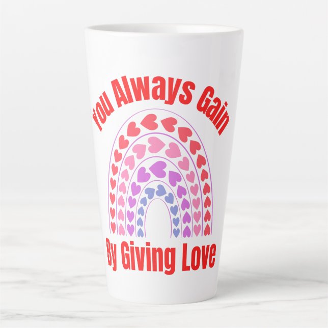 Taza De Café Latte Siempre Ganas Dando Amor (Anverso)
