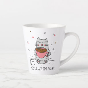 Taza De Café Latte Siempre hay tiempo para el té, Cat
