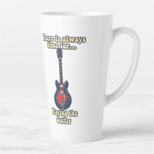 Taza De Café Latte Siempre hay tiempo para tocar la guitarra