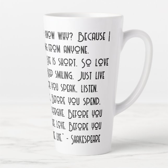 Taza De Café Latte Siempre me siento feliz latte mug (Derecha)