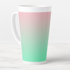 Taza De Café Latte Siempre se debe ver rosa y verde pálido pastel