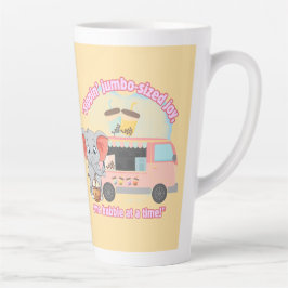 Taza De Café Latte Siendo una gran alegría, una burbuja a la vez