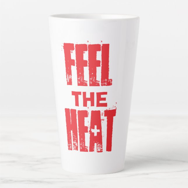 Taza De Café Latte Siente el calor (Anverso)