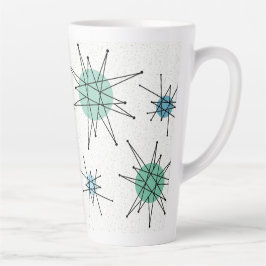 Taza De Café Latte Siglo medio Franciscano Starburst 6