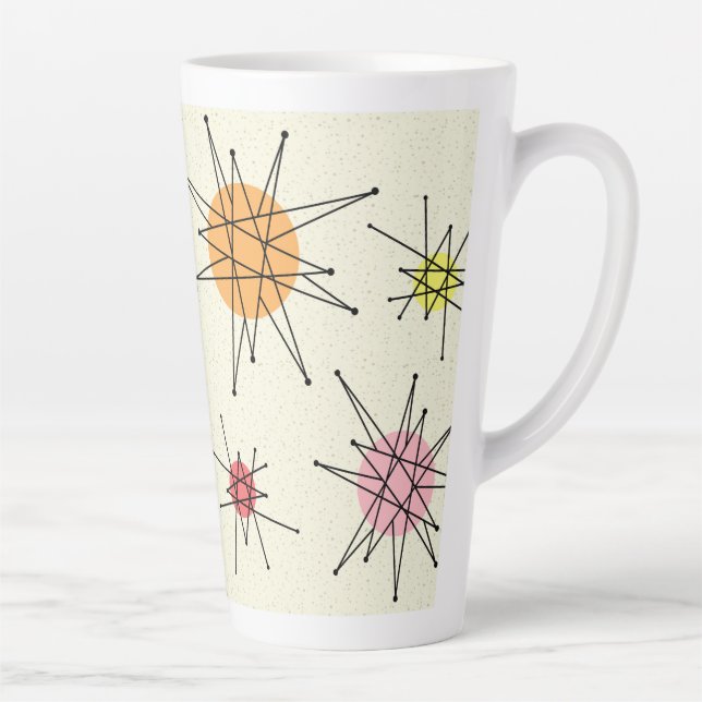 Taza De Café Latte Siglo medio Franciscano Starburst 7 (Derecha)