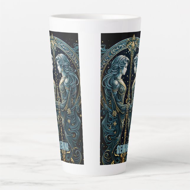 Taza De Café Latte Signo de astrología de Gemini (Anverso)