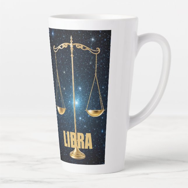 Taza De Café Latte Signo de astrología de Libra (Derecha)