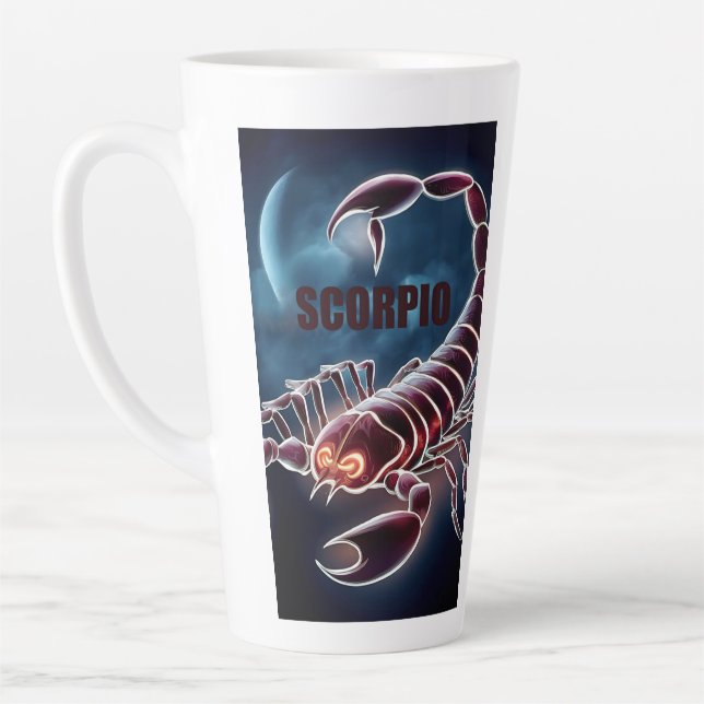 Taza De Café Latte Signo de astrología de Scorpio (Izquierda)
