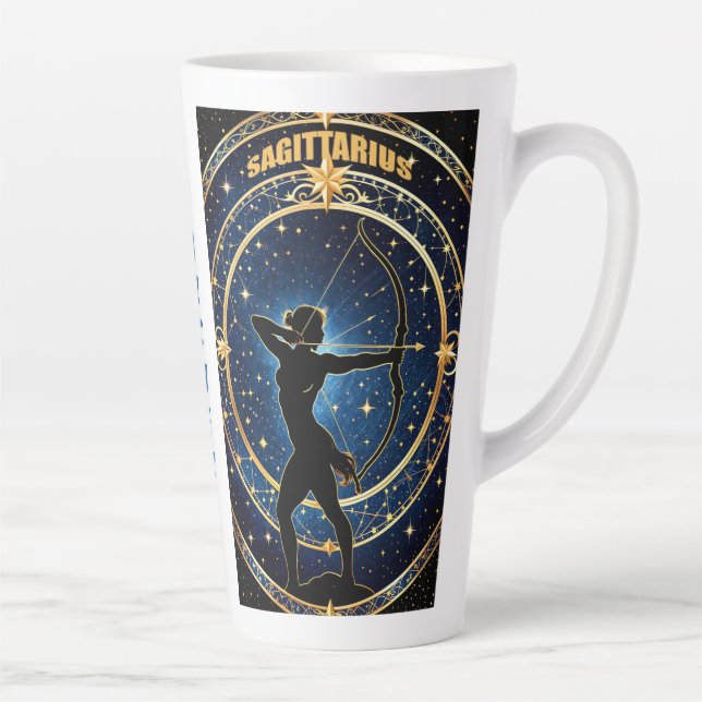 Taza De Café Latte Signo de astrología sagitario (Derecha)