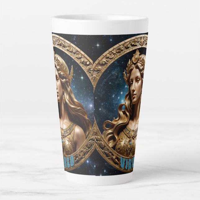 Taza De Café Latte Signo de astrología viral (Anverso)