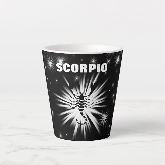 Taza De Café Latte Signo de escorpión (Anverso)