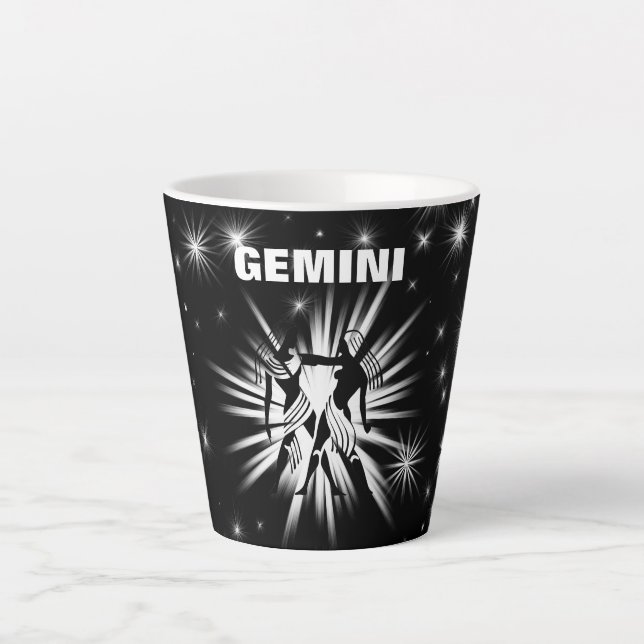 Taza De Café Latte Signo de Gemini (Anverso)