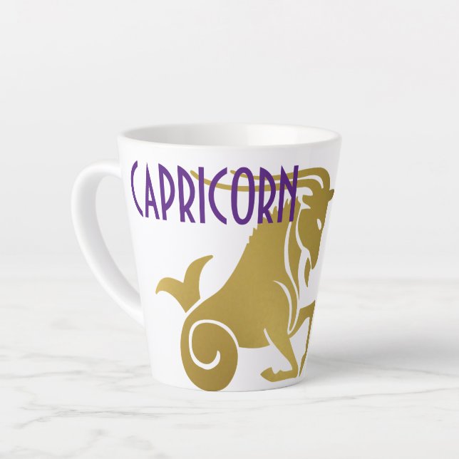 Taza De Café Latte Signo de zodiaco de Capricornio inteligente person (Ángulo izquierdo)