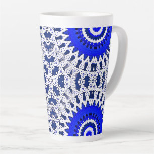 Taza De Café Latte Silencio de lata de encaje