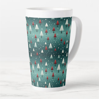 Taza De Café Latte Silencio de latte de árbol de Navidad