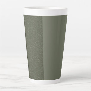 Taza De Café Latte Silencio de latte texturizado de Split Moss Green